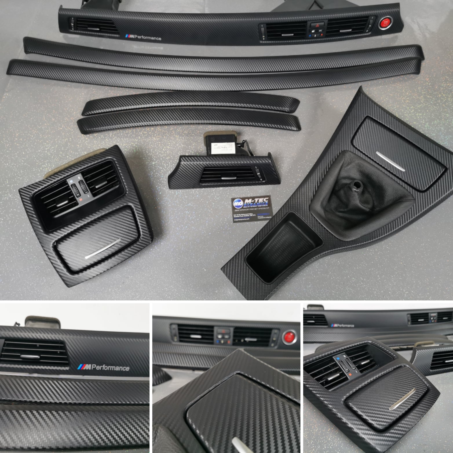 BMW E92 3D BLACK CARBON INTERIOR TRIM SET ASHTRAY
